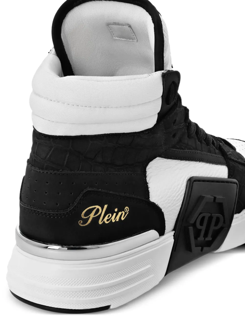 Philipp Plein Phantom Kicks mid-top leather sneakers Black