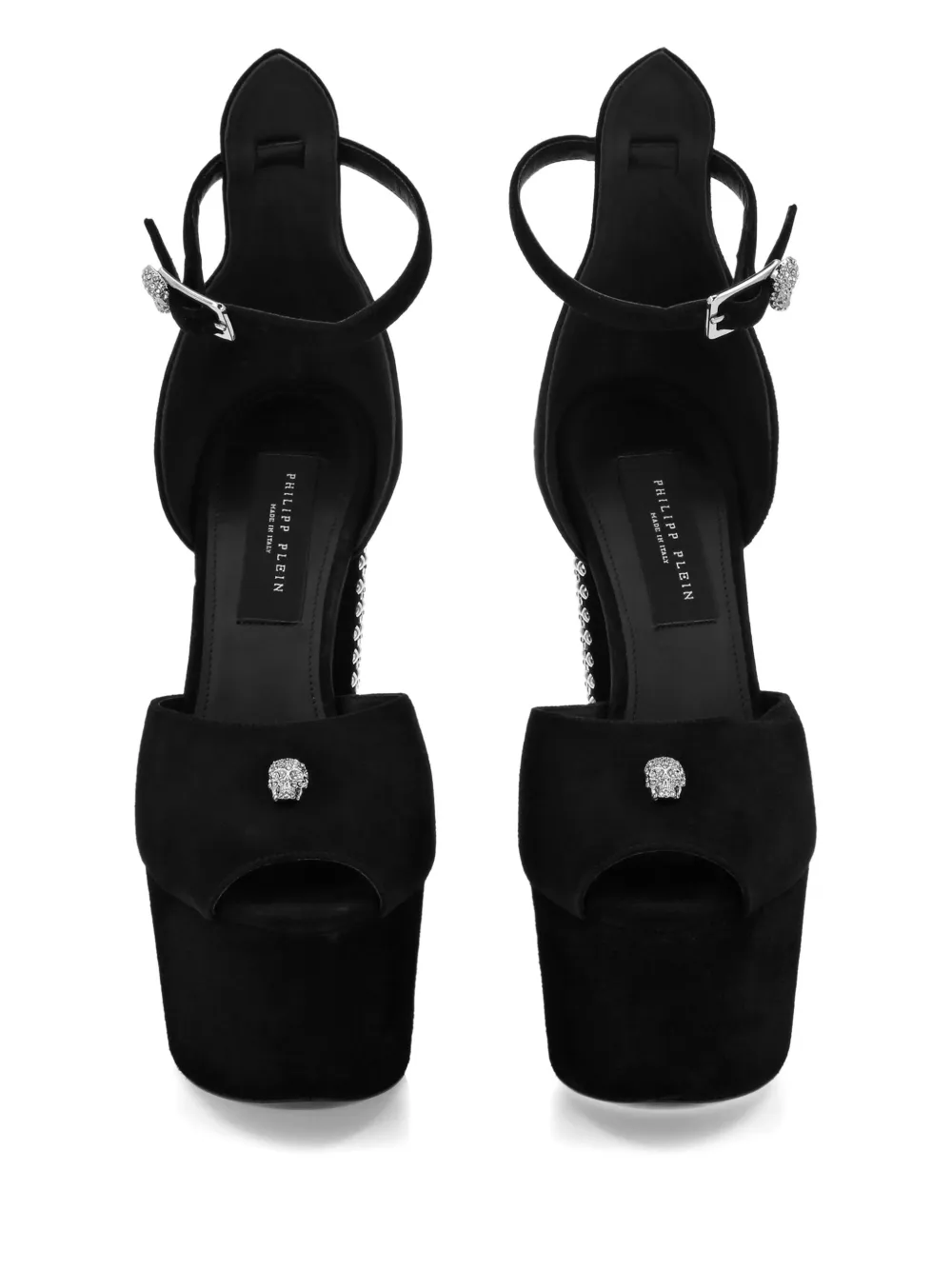 Philipp Plein skull-stud platform sandals Black