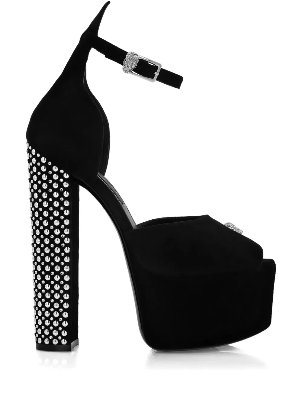 Philipp Plein skull-stud platform sandals Black