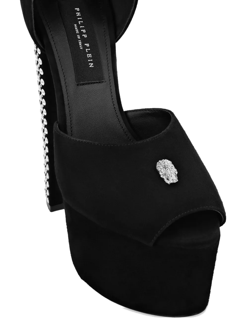 Philipp Plein skull-stud platform sandals Black