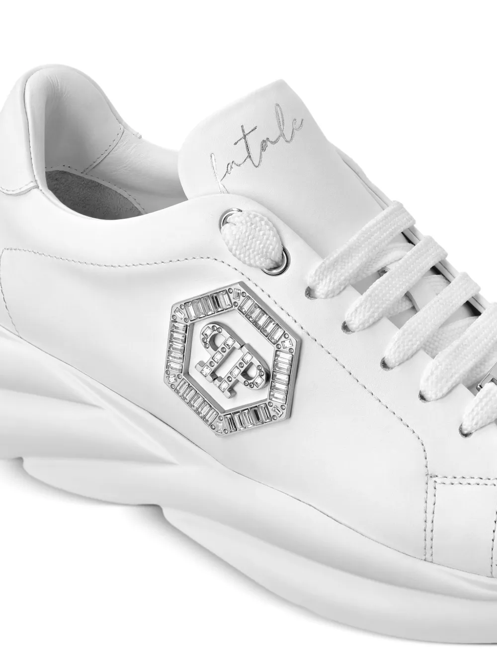 Philipp Plein crystal-embellished platform sneakers White