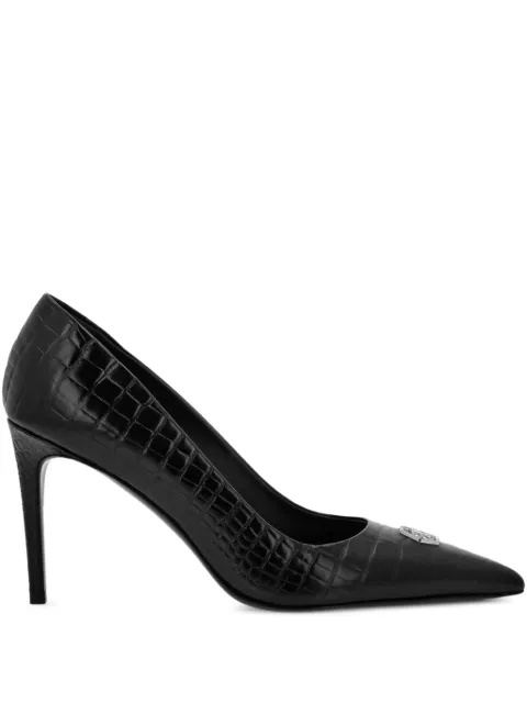 Philipp Plein 90mm crocodile-embossed pumps