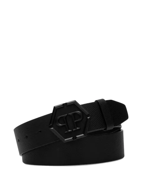 Philipp Plein logo-buckle leather belt