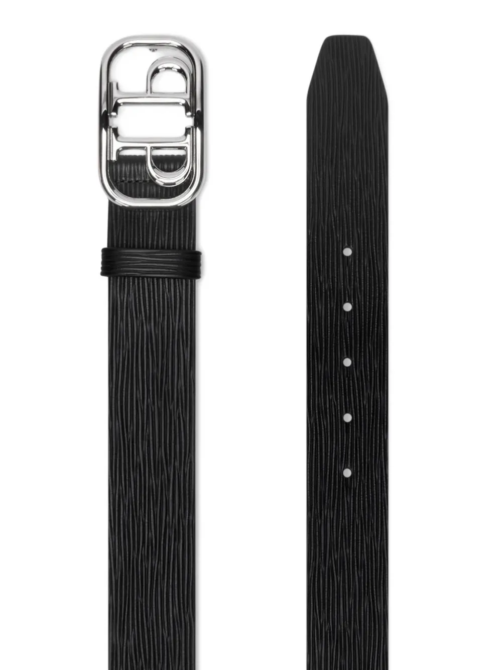 Philipp Plein logo-buckle belt - Zwart