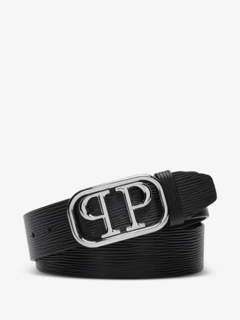 Philipp Plein cinturón con logo en la hebilla