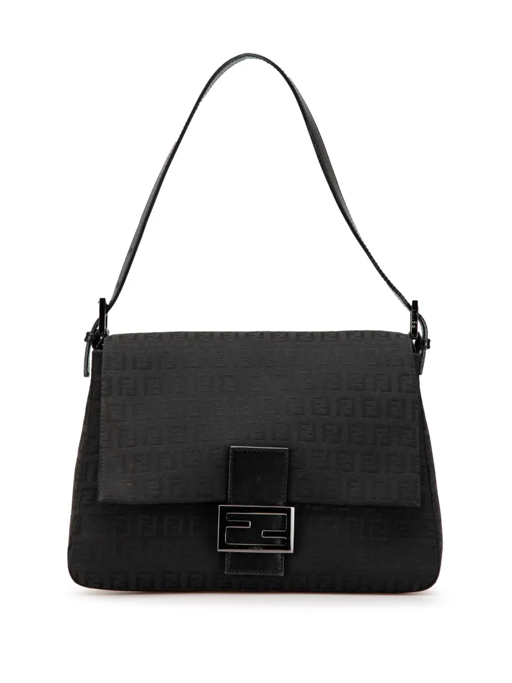 Fendi Pre-Owned 2000-2010 Zucchino Canvas Mamma Forever shoulder bag | Black | Image 1