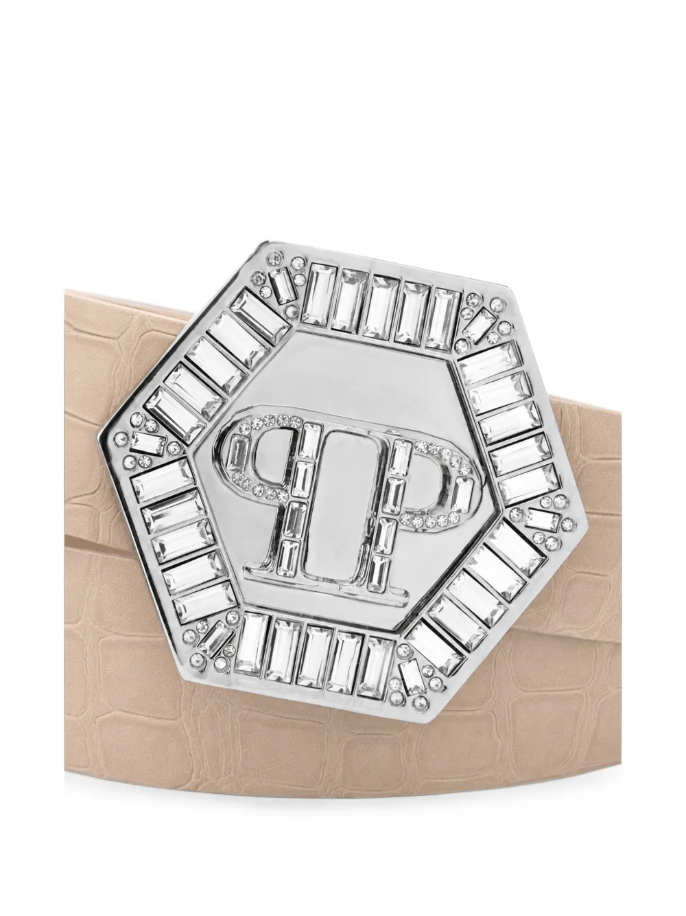 Philipp Plein Nubuck Cocco riem Beige