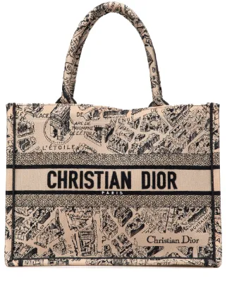 Christian Dior トートバッグ ブラウン キャンバス ロゴ入り Christian