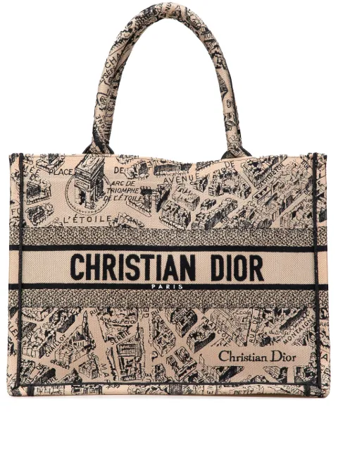 Christian Dior Pre-Owned tote Plan de Paris Mediana de lona bordada 2023