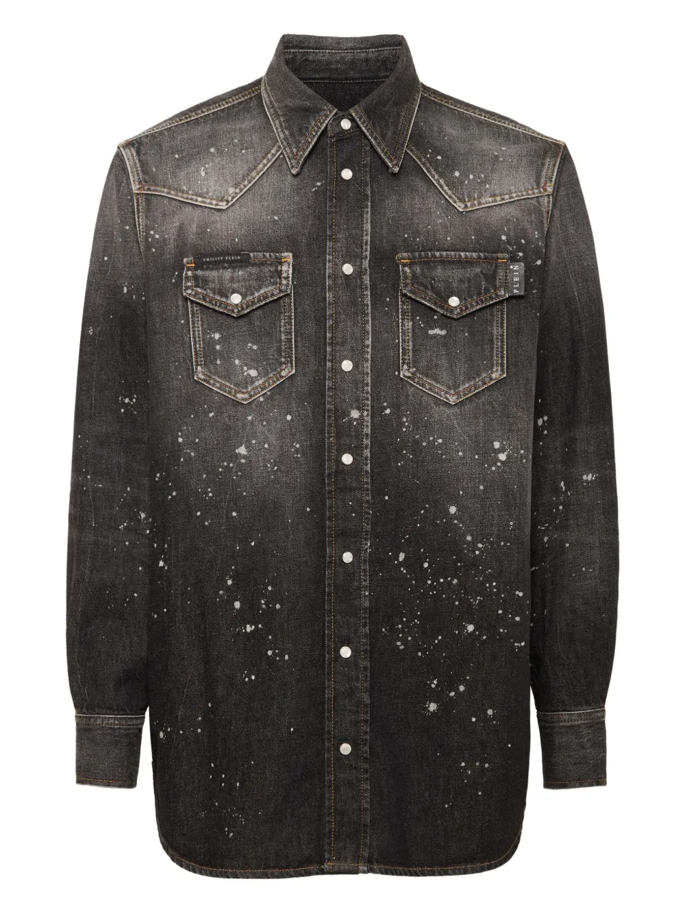 Philipp Plein camisa de mezclilla oversize | negro | Image 1