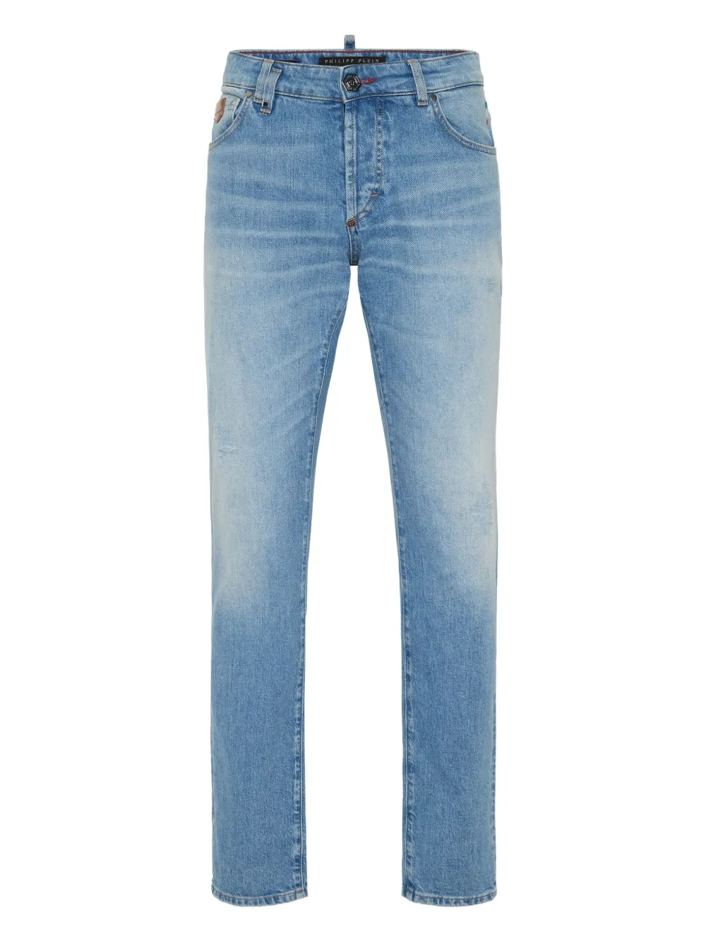 Philipp Plein Jeans met logoplakkaat Blauw