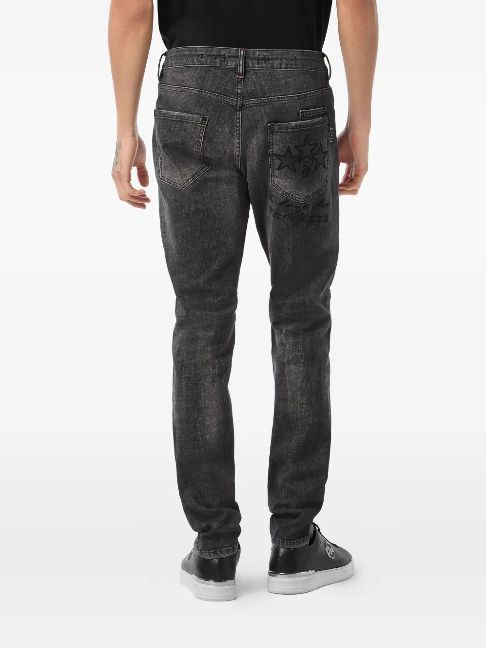Philipp Plein Jeans met sterpatch Grijs