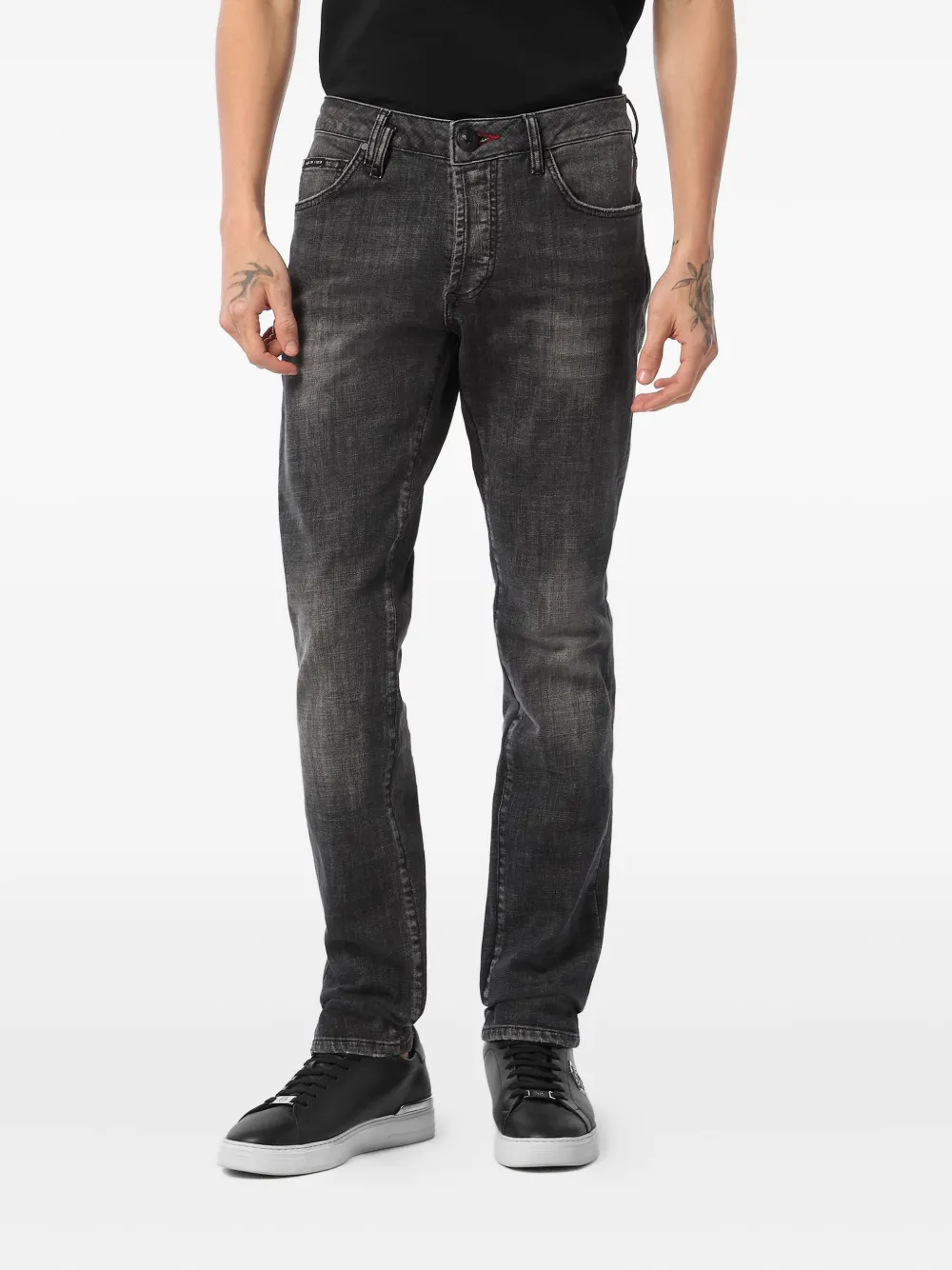 Philipp Plein Jeans met sterpatch Grijs