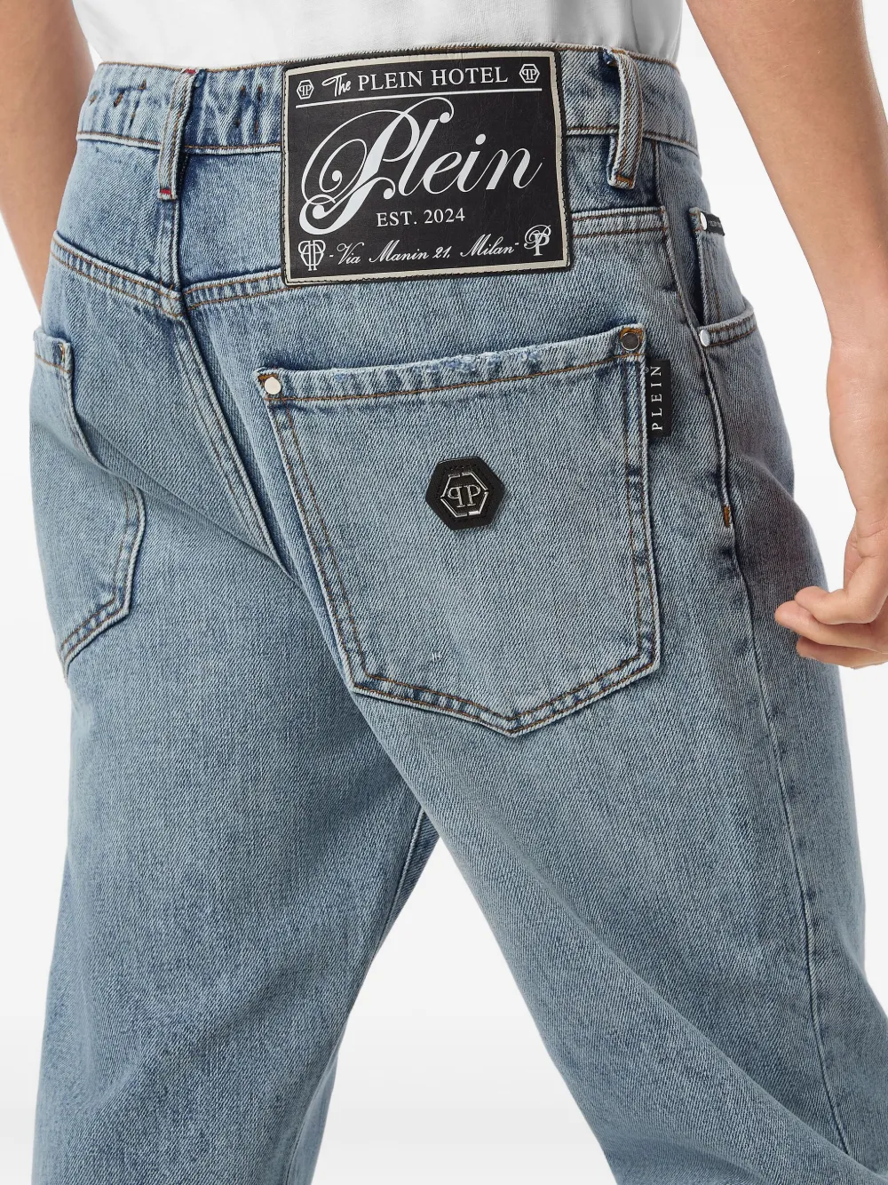 Philipp Plein straight-leg jeans Blauw