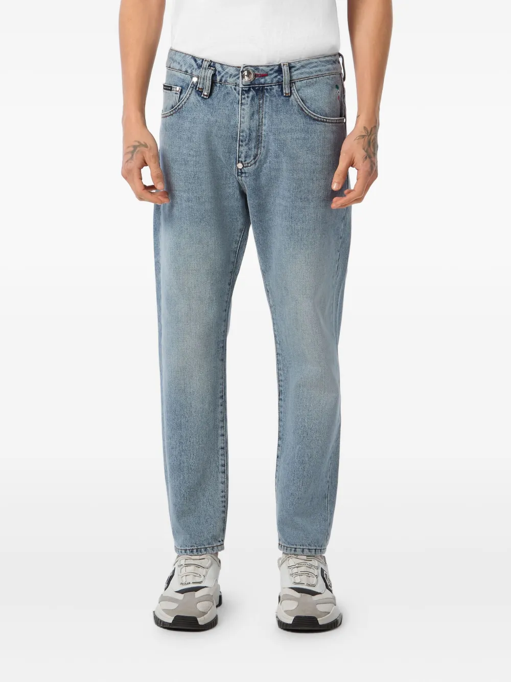 Philipp Plein straight-leg jeans Blauw