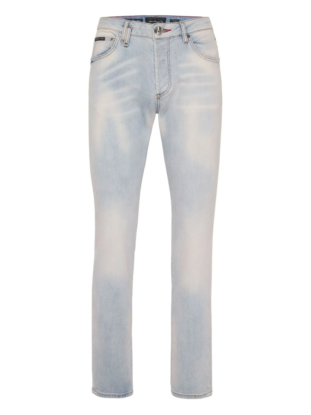 Philipp Plein Flying Money straight-leg jeans Blauw