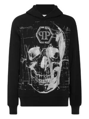 Philipp Plein スカルロゴ パーカー | ブラック | FARFETCH JP