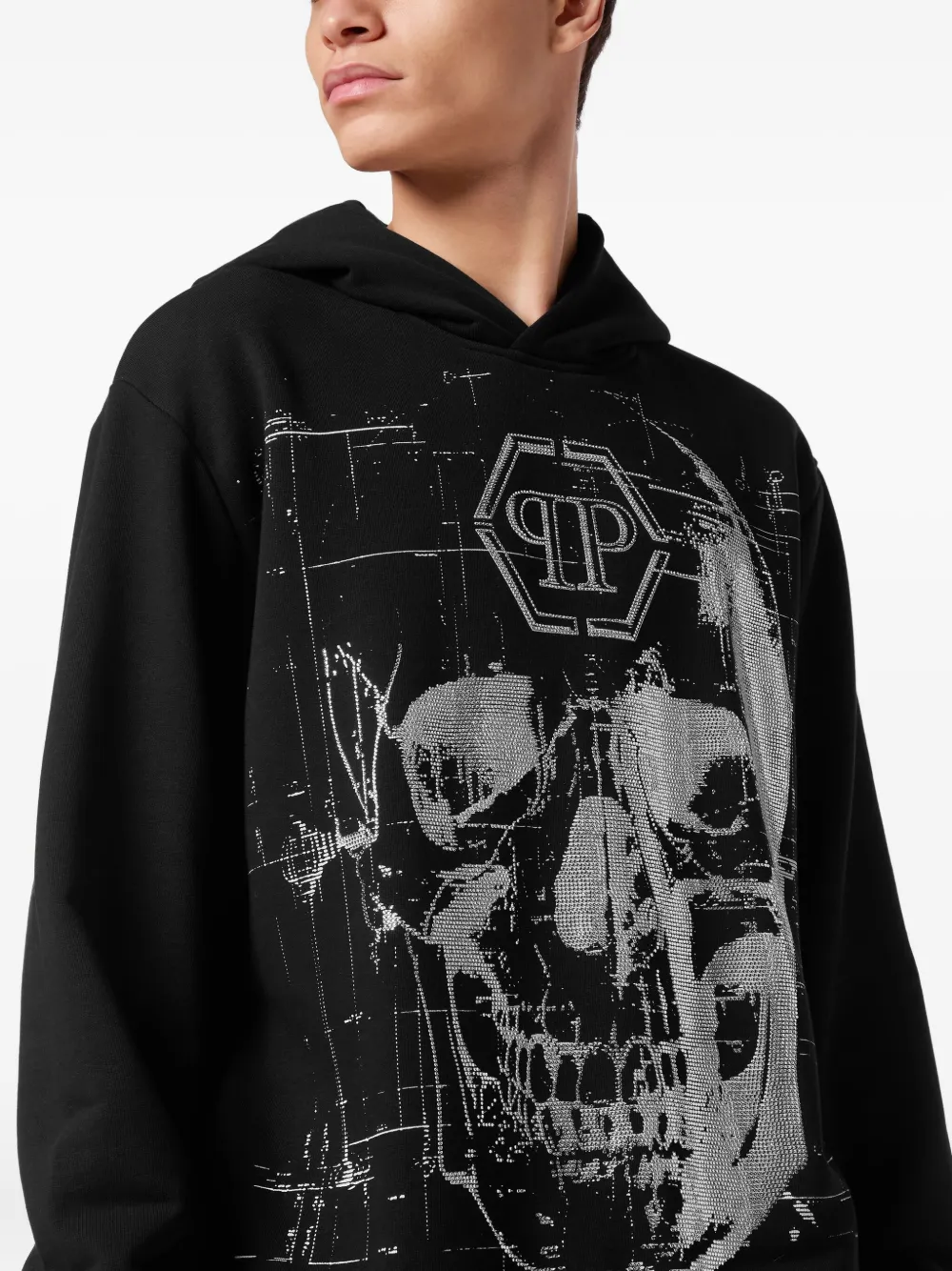 Philipp Plein Katoenen hoodie Zwart