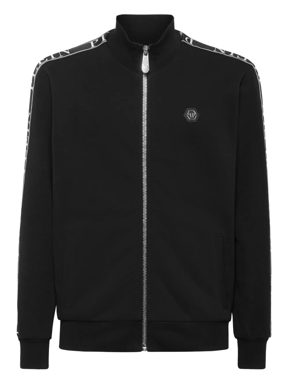 Philipp Plein Trainingsjack met logoband Zwart