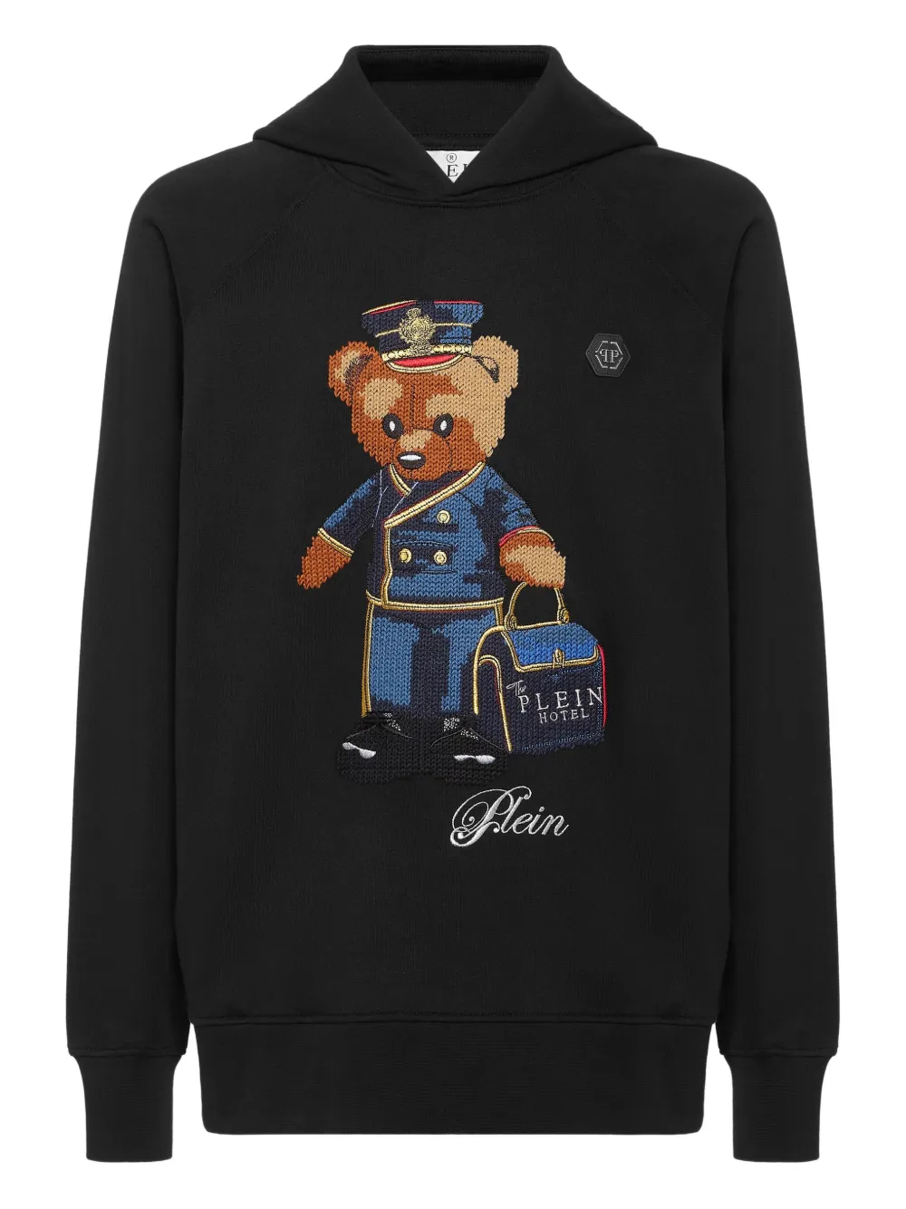 Philipp Plein Teddy Doorman hoodie Zwart
