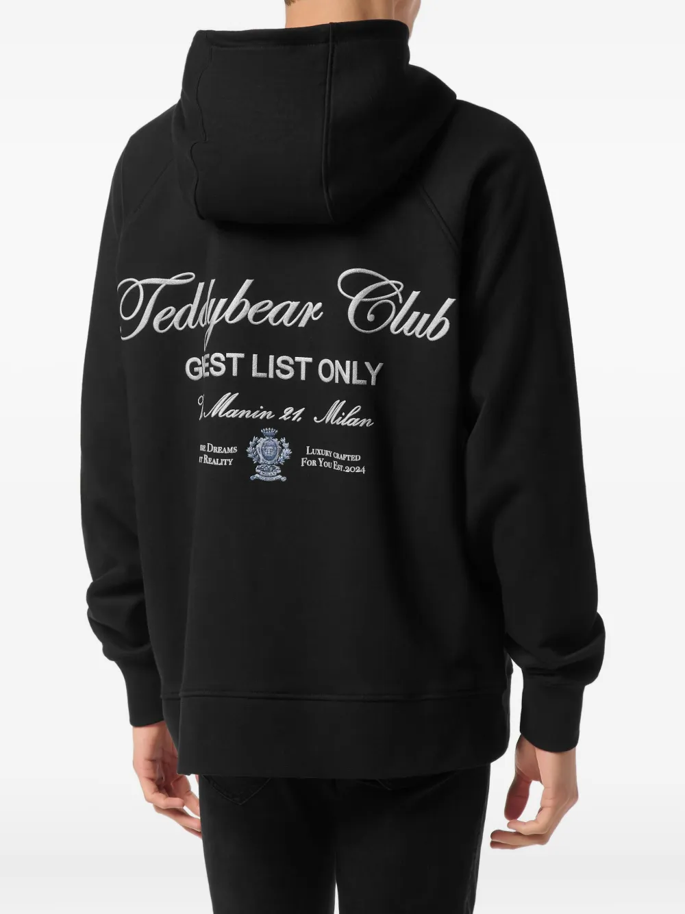 Philipp Plein Teddy Doorman hoodie Zwart