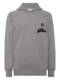 Philipp Plein logo-patch hoodie - Grey