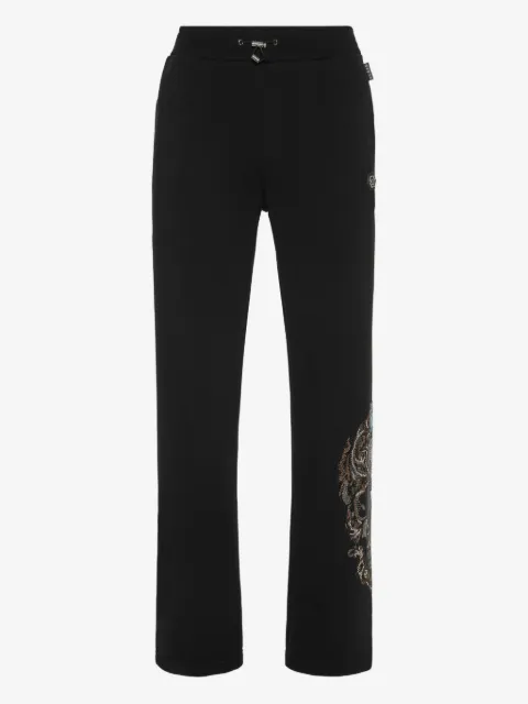 Philipp Plein skull-embellished track trousers