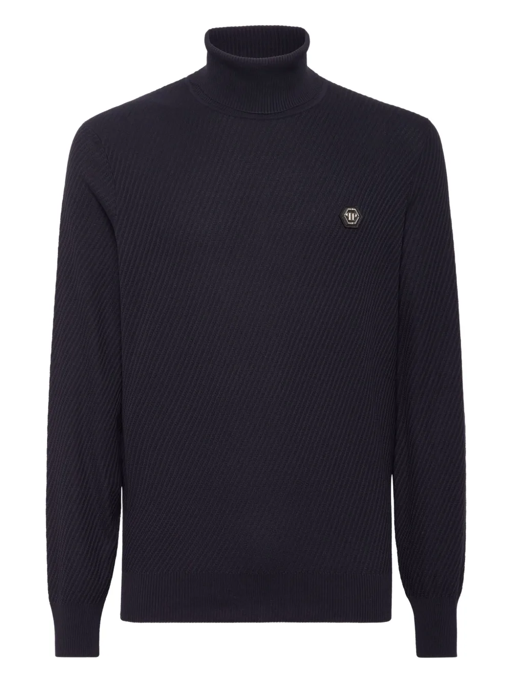 Philipp Plein logo-patch sweater Zwart