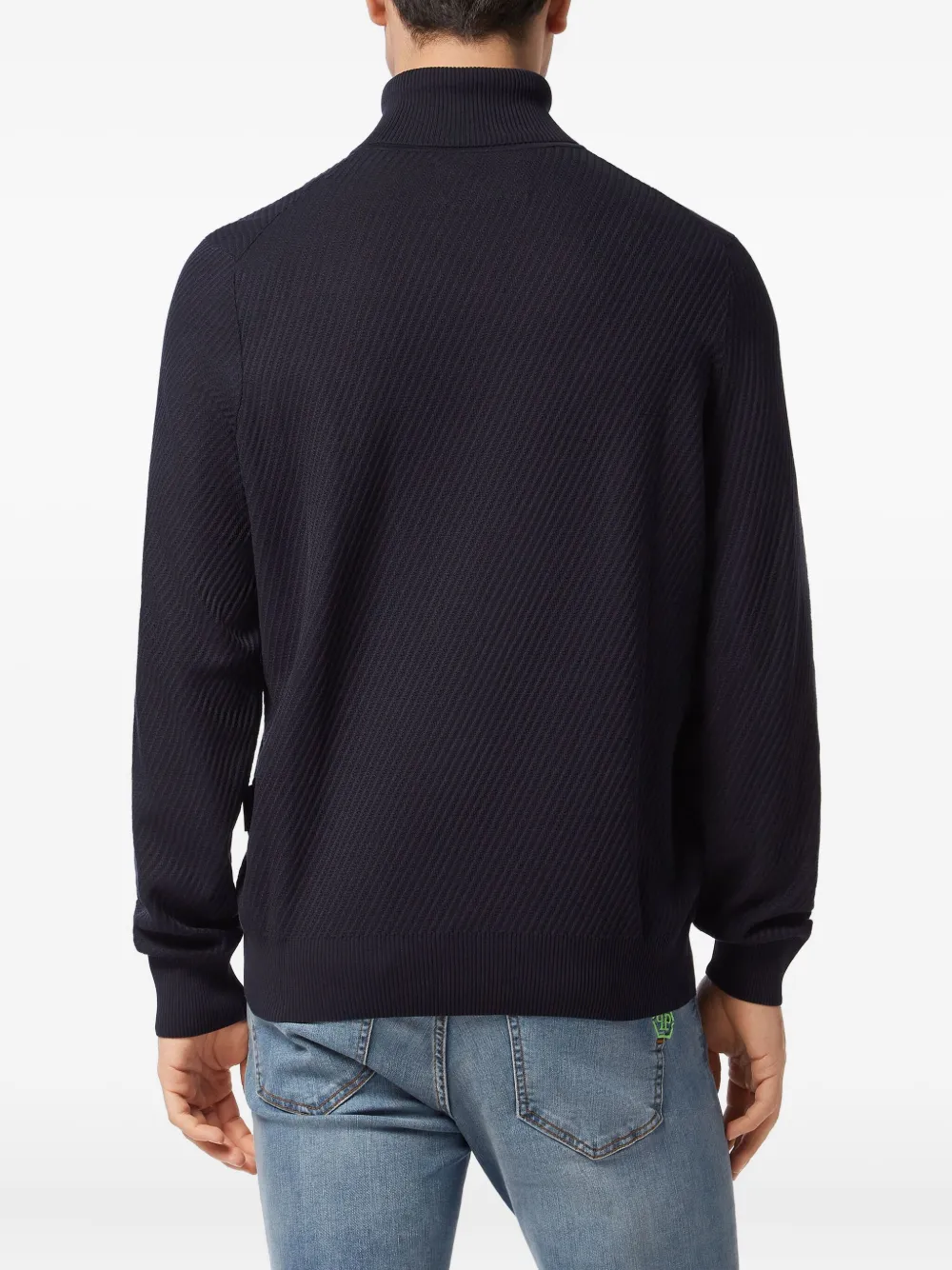 Philipp Plein logo-patch sweater Zwart