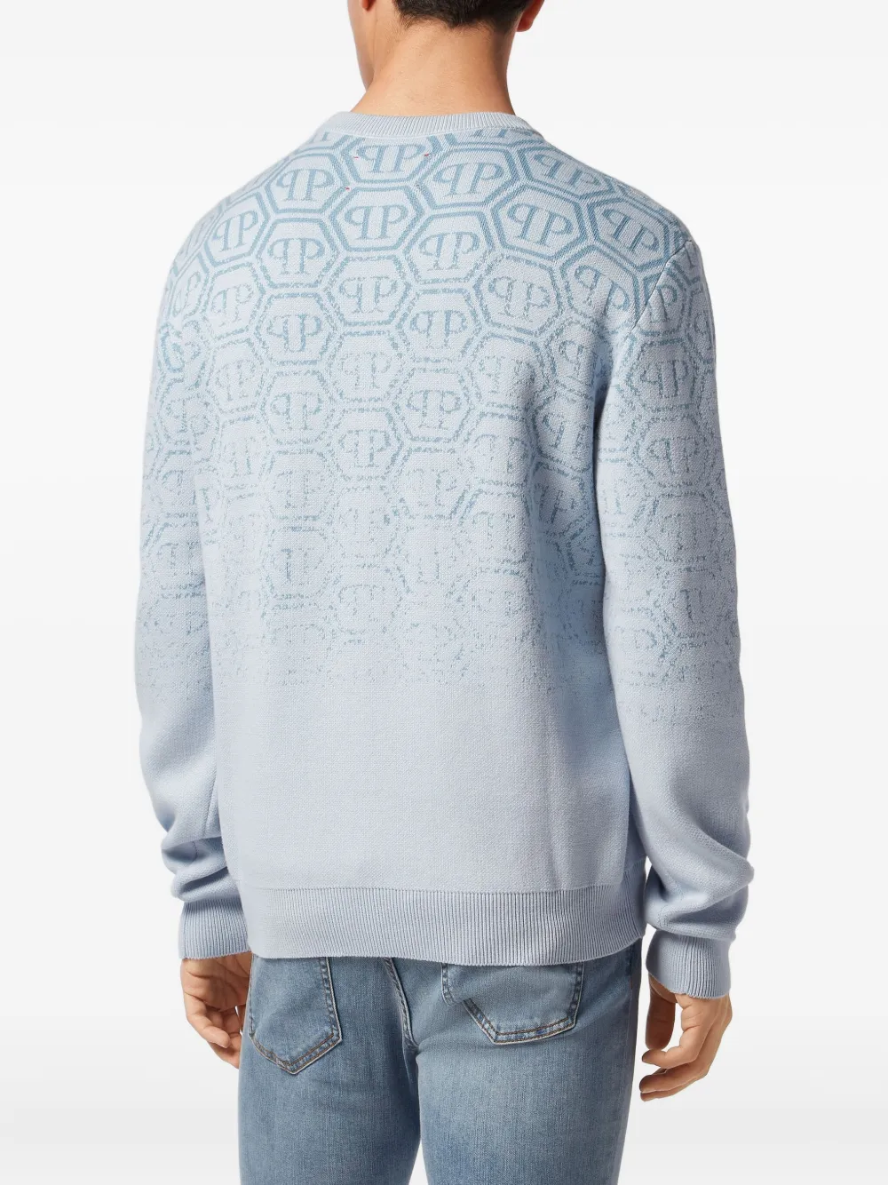 Philipp Plein monogram sweater Blauw