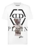 Philipp Plein crystal-embellished teddy-bear T-shirt - White
