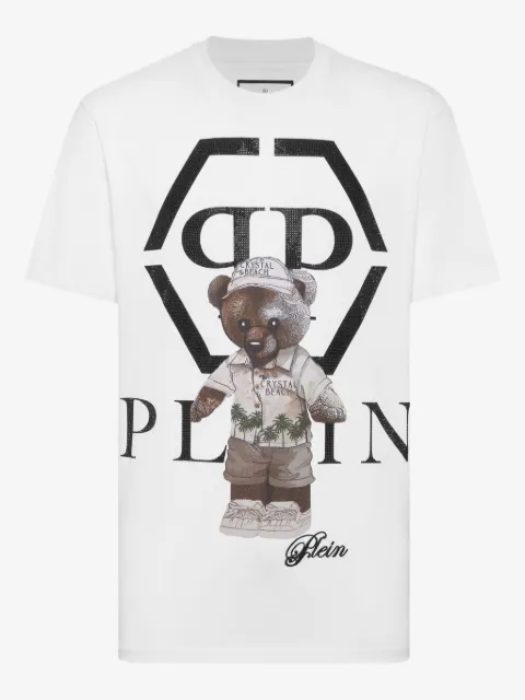 Philipp Plein crystal-embellished teddy-bear T-shirt