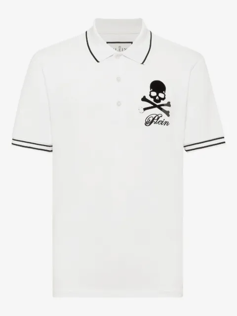 Philipp Plein polo con motivo de calavera y huesos