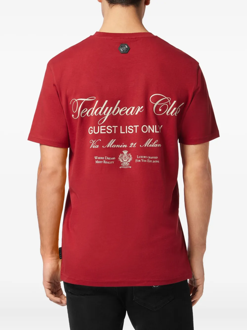 Philipp Plein teddy bear strass T-shirt Rood