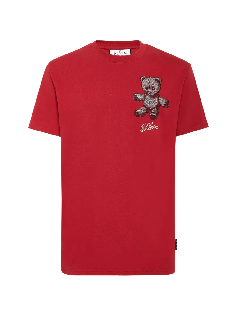 Philipp Plein T-shirt met teddybeerprint en stras Rood