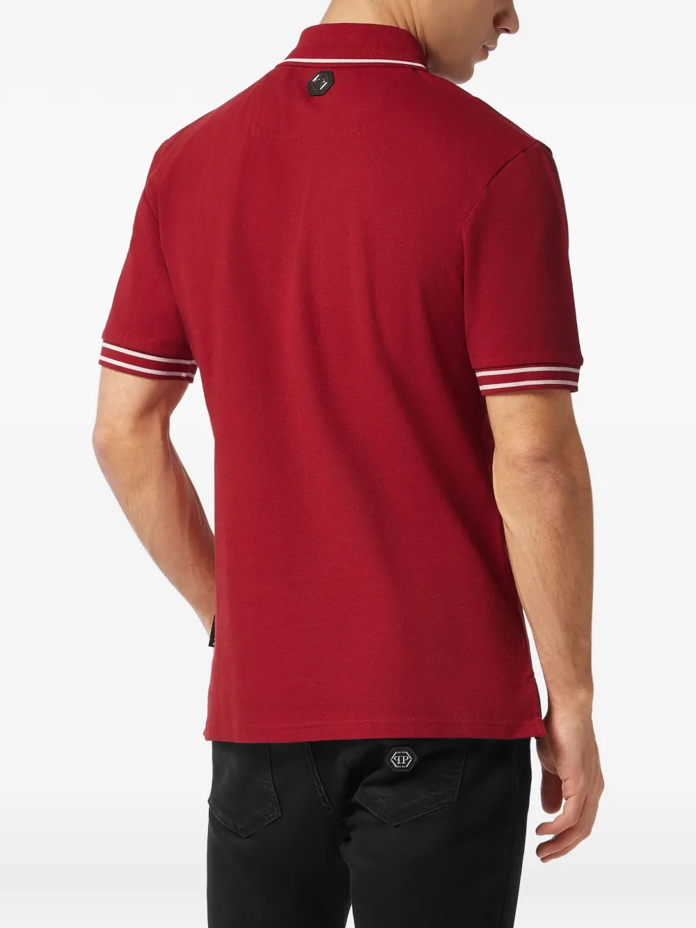 Philipp Plein skull-and-bones polo shirt Rood