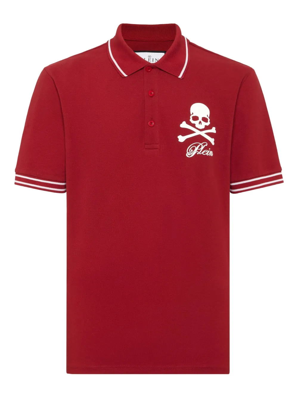 Philipp Plein skull-and-bones polo shirt Rood