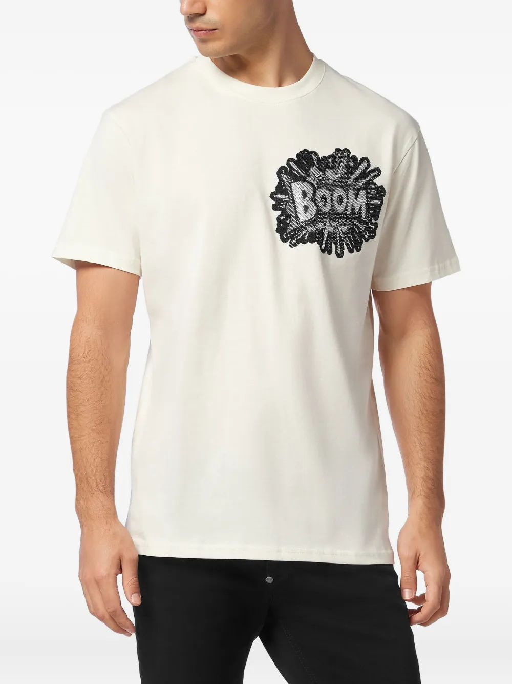 Philipp Plein Boom sequin-embellished T-shirt Wit