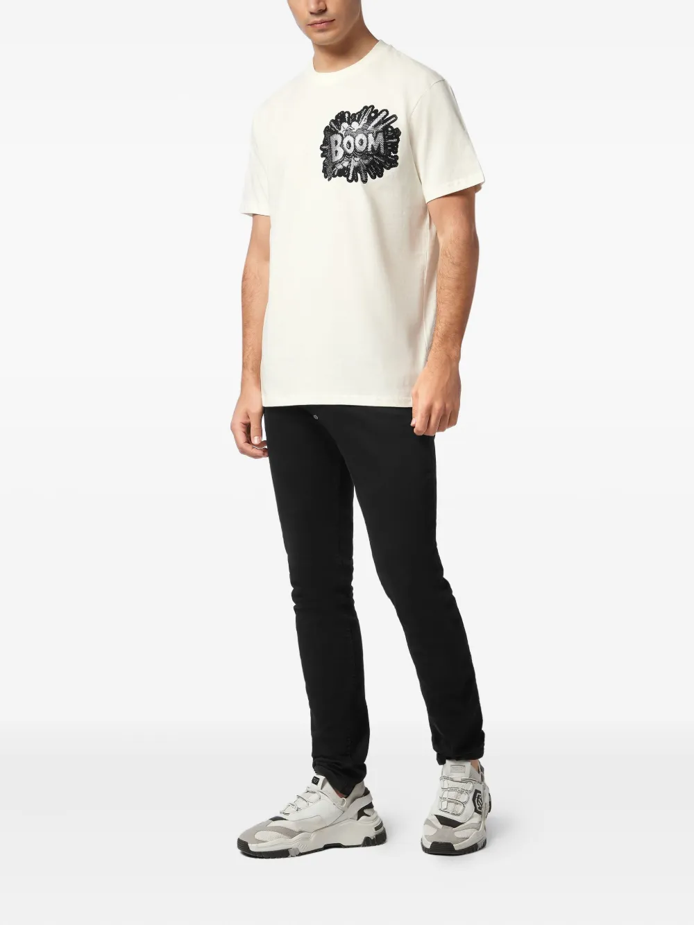 Philipp Plein Boom sequin-embellished T-shirt Wit