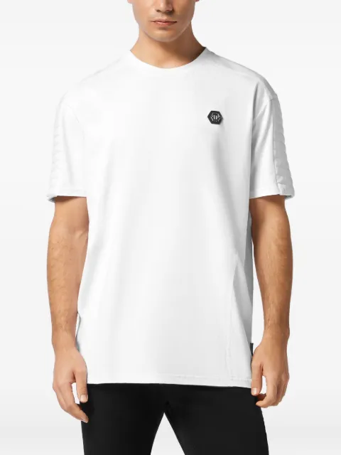 Philipp Plein quilted-panel round-neck T-shirt