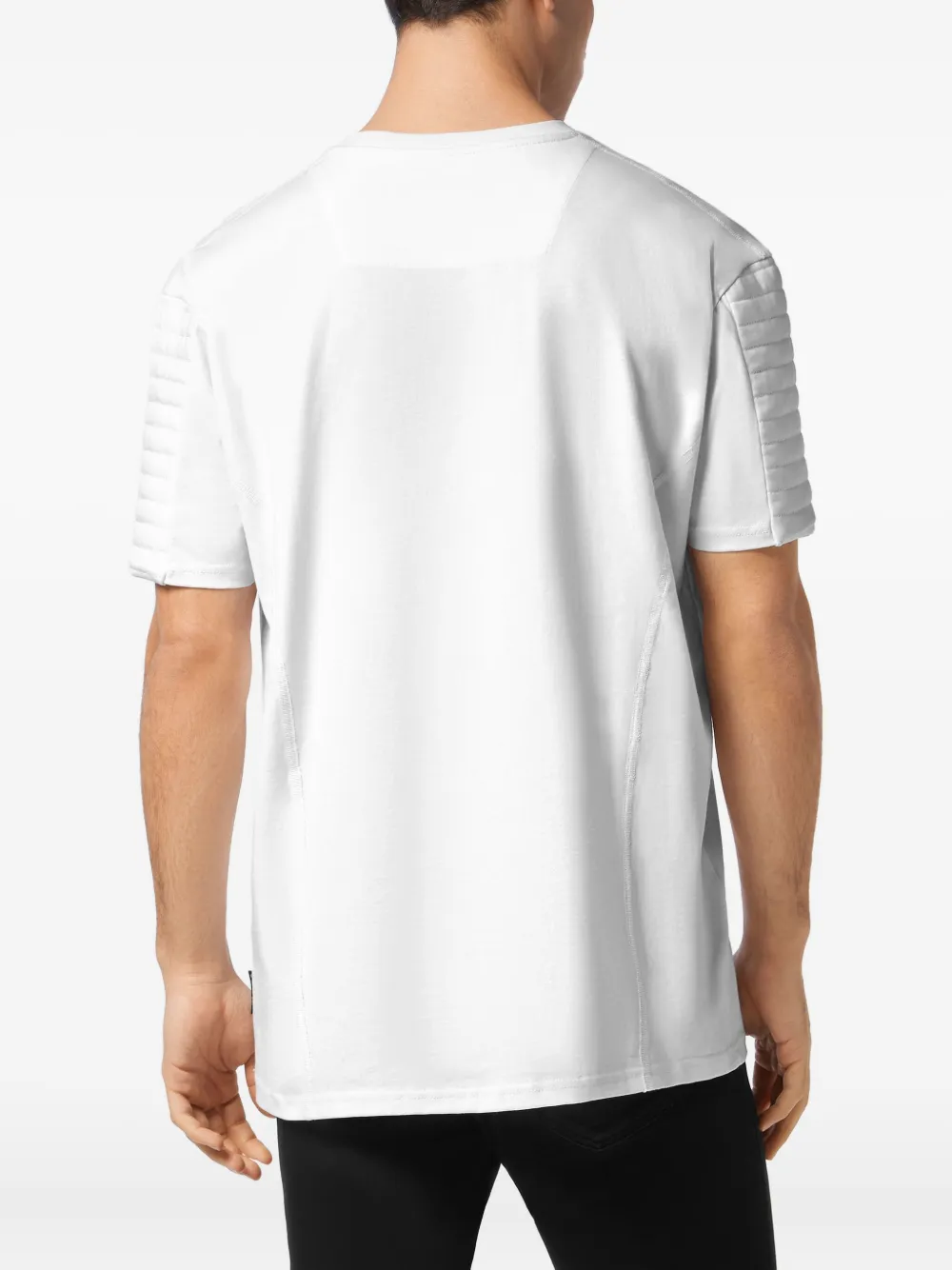 Philipp Plein Rundhals-T-Shirt mit gestepptem Einsatz | T-Shirts | Image 2
