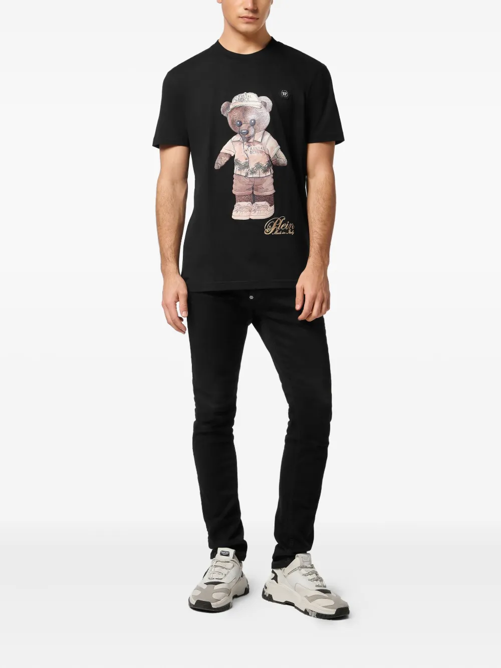 Philipp Plein T-shirt met teddybeerprint Zwart