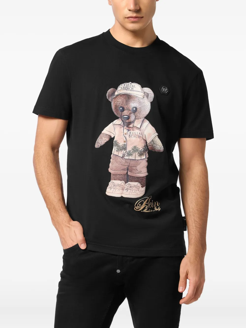Philipp Plein T-shirt met teddybeerprint Zwart