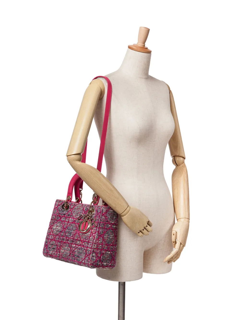 Christian Dior Pre-Owned 2012 Medium Tweed Macrocannage Lady Dior satchel | Pre-Owned | Image 2
