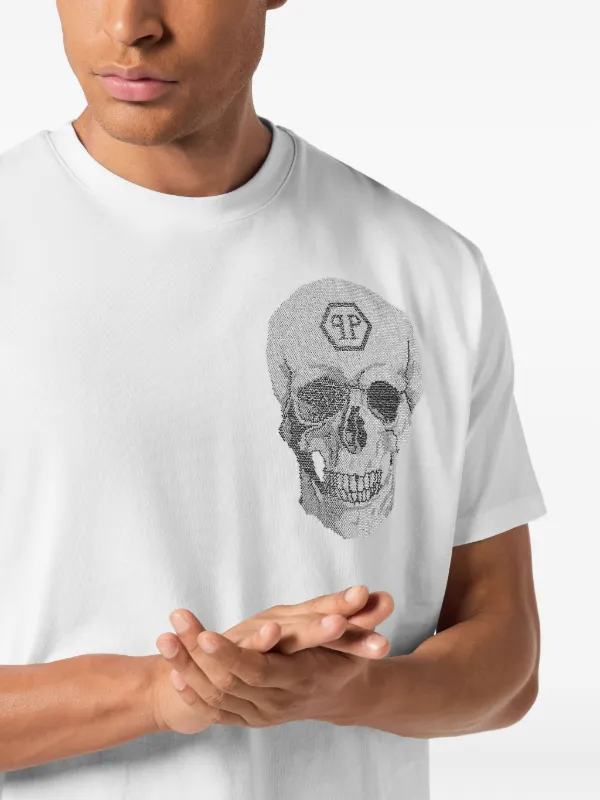 Philip plein 半袖Tシャツ ビジュースカル Philipp Plein ビジュースカル Tシャツ | ホワイト | FARFETCH JP
