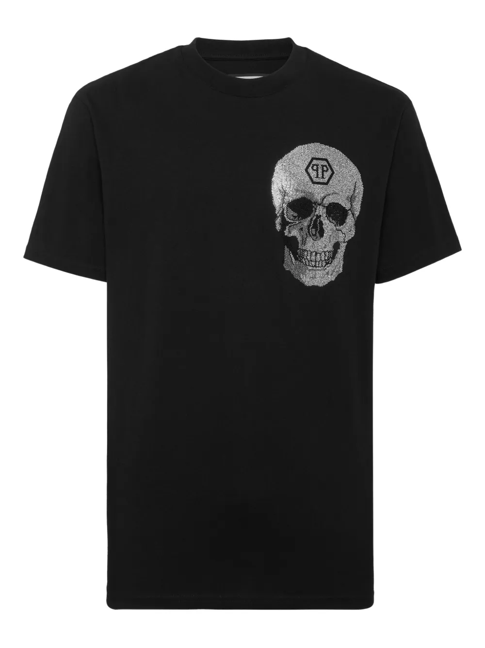 Philipp Plein crystal-embellish cotton T-shirt | Black | Image 1