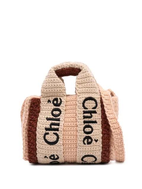 Chloé Pre-Owned bolso satchel Crochet Woody mini 2002-2024