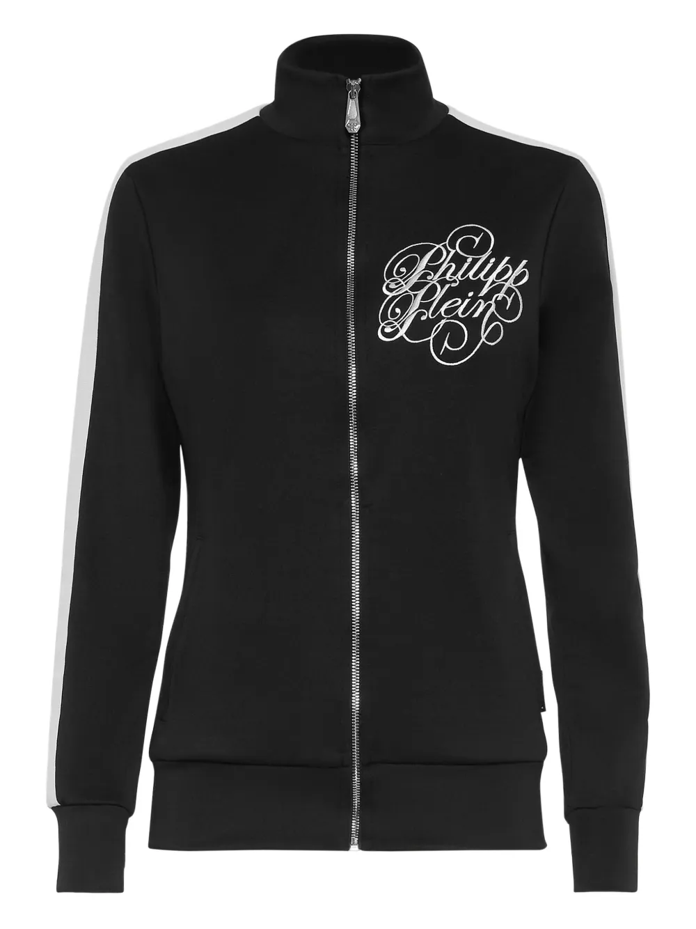 Philipp Plein stripe-detail tracksuit jacket Zwart