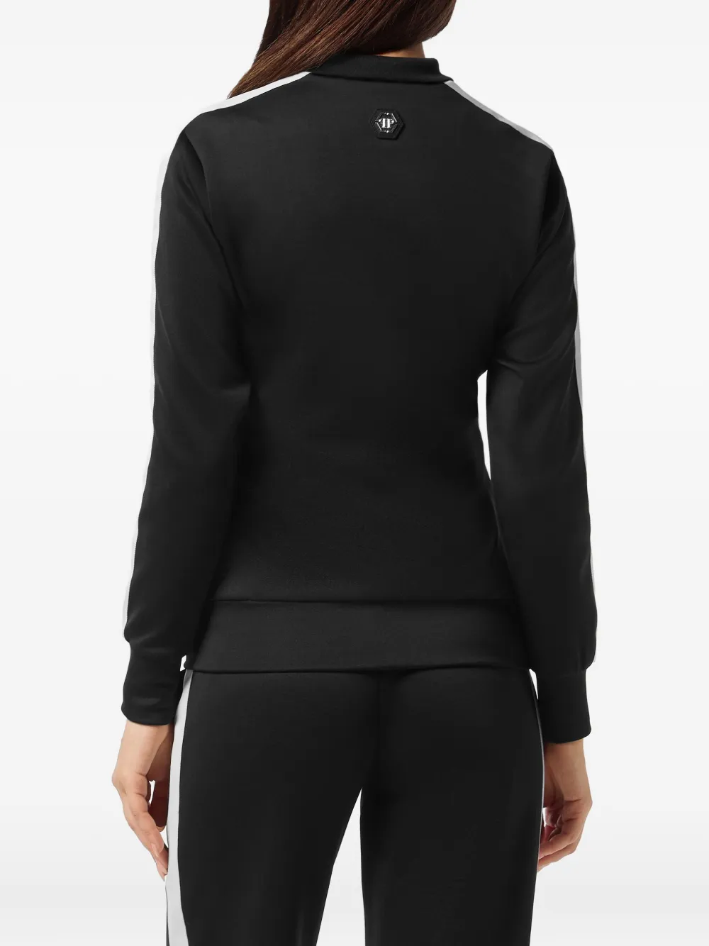 Philipp Plein Trainingsjack met gestreept detail Zwart