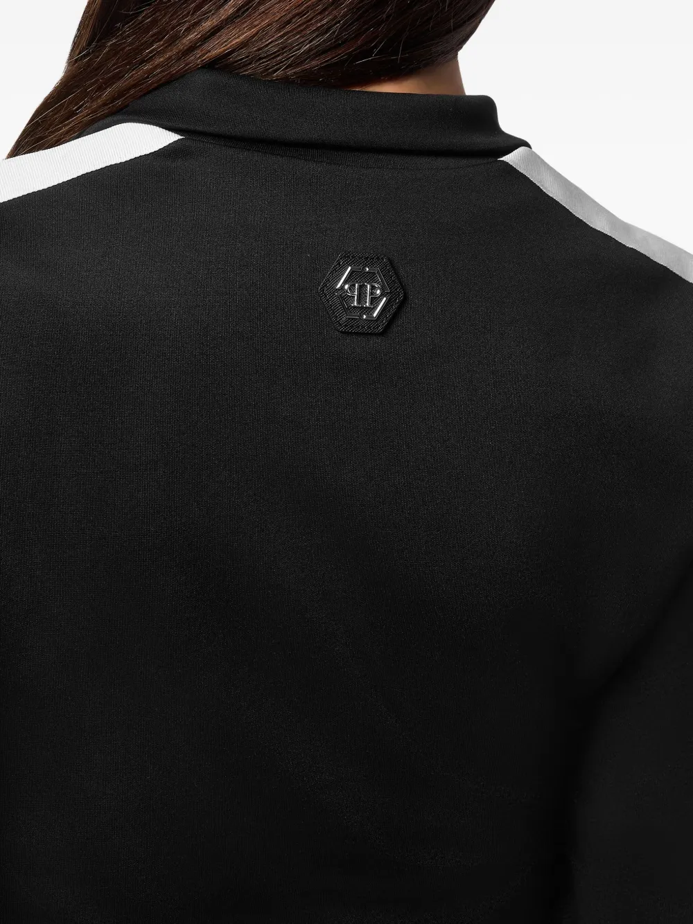 Philipp Plein Trainingsjack met gestreept detail Zwart